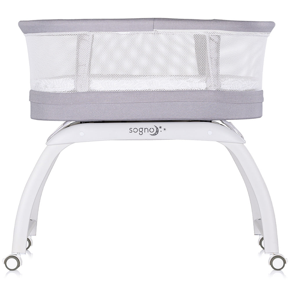 Patut cu leganare si cantar integrat Chipolino Sogno 2 in 1 grey