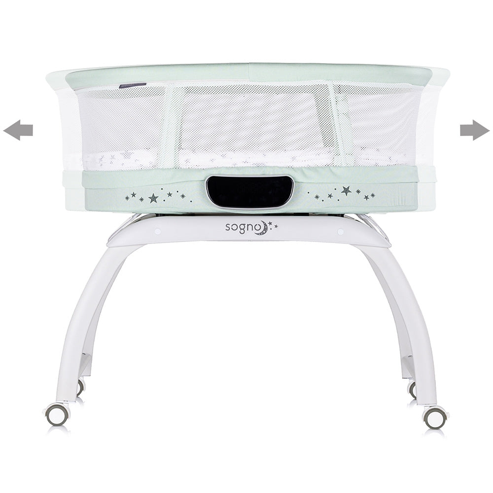 Patut cu leganare si cantar integrat Chipolino Sogno 2 in 1 pastel green