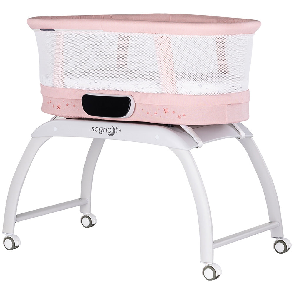 Patut cu leganare si cantar integrat Chipolino Sogno 2 in 1 pink