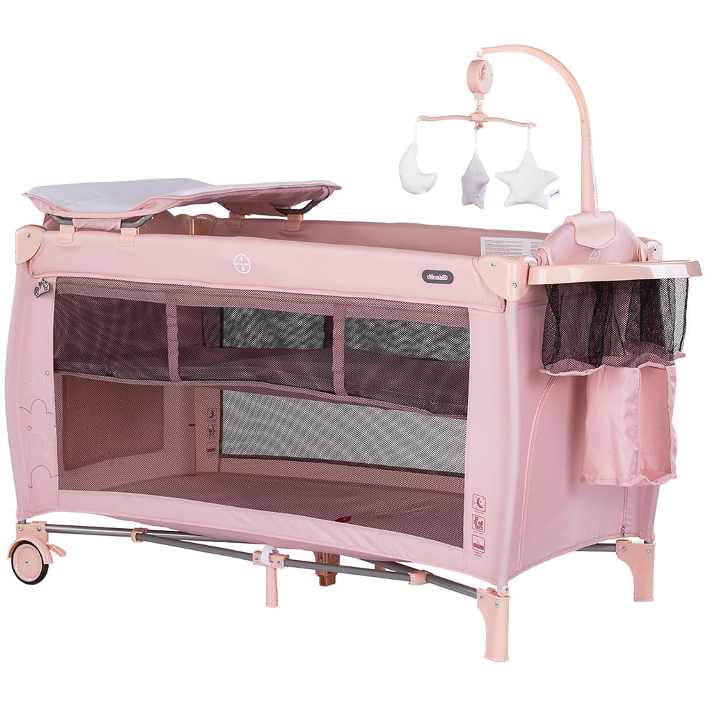 Patut pliabil Chipolino Bella powder pink