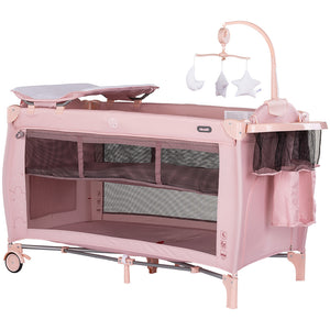 Patut pliabil Chipolino Bella powder pink