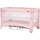 Patut pliabil Chipolino Glory cu laterala culisanta pink marshmallow