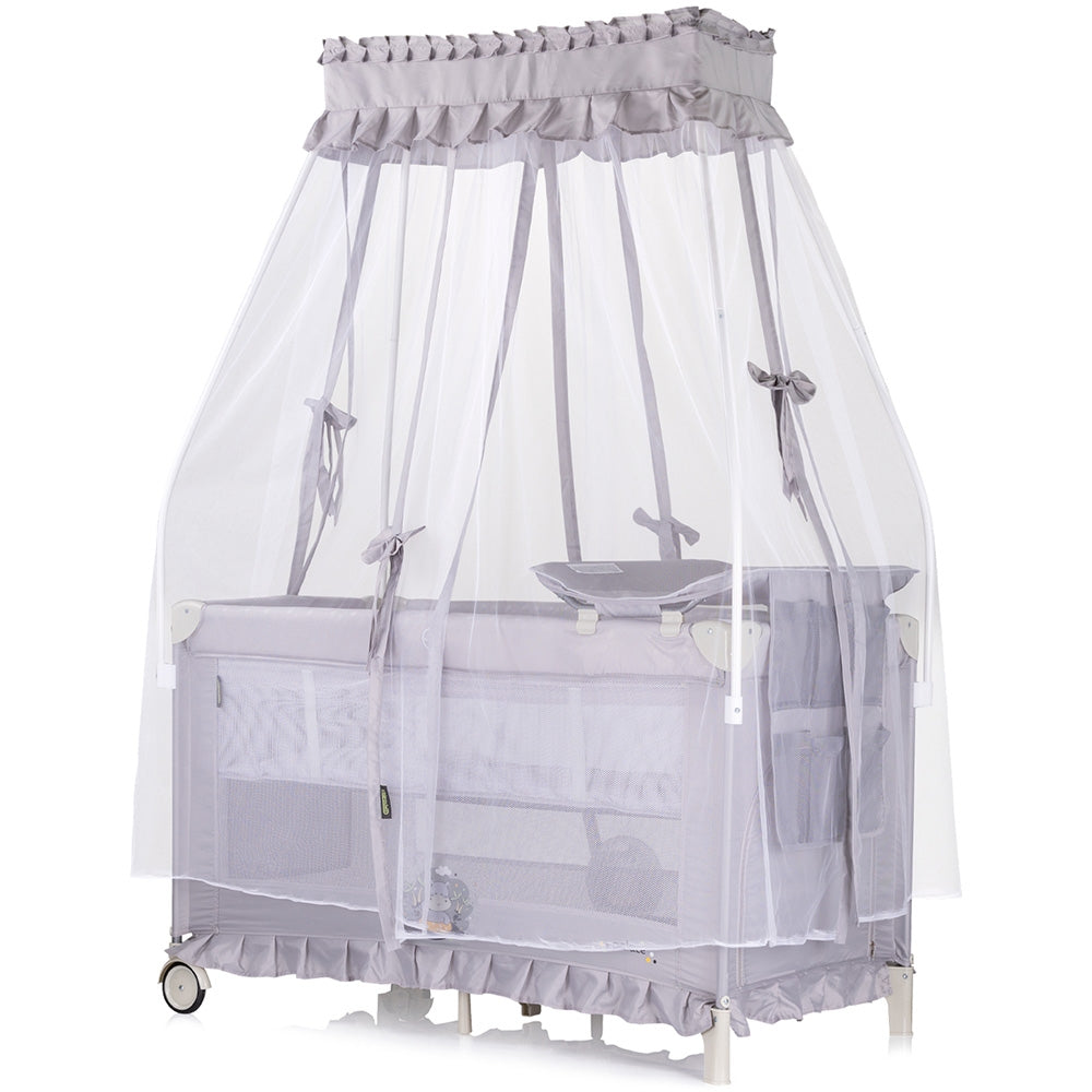 Patut pliabil Chipolino Palace Hippo grey