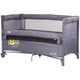 Patut pliabil Chipolino Relax Tiger charcoal cu laterala culisanta