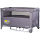 Patut pliabil Chipolino Relax Tiger charcoal cu laterala culisanta