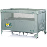 Patut pliabil Chipolino Relax Tiger matcha cu laterala culisanta