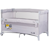 Patut pliabil Chipolino Relax Tiger platinum cu laterala culisanta