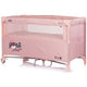 Patut pliabil Chipolino Relax Tiger powder pink cu laterala culisanta