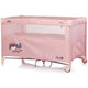 Patut pliabil Chipolino Relax Tiger powder pink cu laterala culisanta