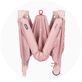 Patut pliabil Chipolino Relax Tiger powder pink cu laterala culisanta