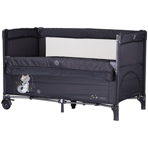 Patut pliabil Chipolino Relax anthracite cu laterala culisanta