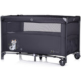 Patut pliabil Chipolino Relax anthracite cu laterala culisanta