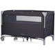 Patut pliabil Chipolino Relax anthracite linen cu laterala culisanta