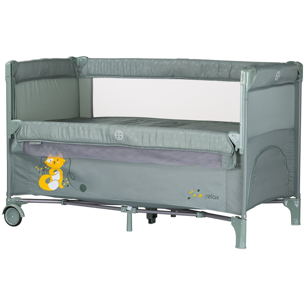 Patut pliabil Chipolino Relax basil cu laterala culisanta - gogobaby.ro