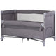 Patut pliabil Chipolino Relax charcoal linen cu laterala culisanta