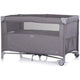 Patut pliabil Chipolino Relax charcoal linen cu laterala culisanta