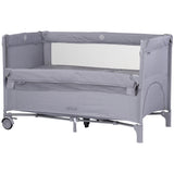 Patut pliabil Chipolino Relax cloud linen cu laterala culisanta