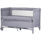 Patut pliabil Chipolino Relax cloud linen cu laterala culisanta