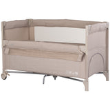Patut pliabil Chipolino Relax latte linen cu laterala culisanta