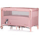 Patut pliabil Chipolino Relax pink marshmallow cu laterala culisanta