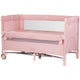 Patut pliabil Chipolino Relax pink marshmallow linen cu laterala culisanta