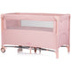 Patut pliabil Chipolino Relax pink marshmallow linen cu laterala culisanta