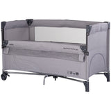 Patut pliabil Chipolino Relax platinum linen cu laterala culisanta