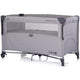 Patut pliabil Chipolino Relax platinum linen cu laterala culisanta