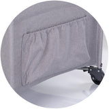 Patut pliabil Chipolino Relax platinum linen cu laterala culisanta