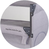 Patut pliabil Chipolino Relax platinum linen cu laterala culisanta