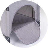 Patut pliabil Chipolino Relax platinum linen cu laterala culisanta