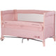 Patut pliabil Chipolino Relax powder pink linen cu laterala culisanta