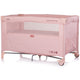 Patut pliabil Chipolino Relax powder pink linen cu laterala culisanta