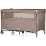 Patut pliabil Chipolino Relax tiramisu linen cu laterala culisanta