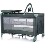 Patut pliabil cu saltea de infasat Chipolino Luna pastel green