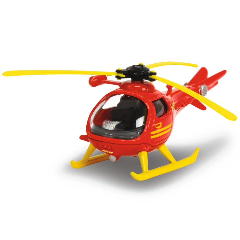 Pista de masini Dickie Toys Fireman Sam, Sam Fire Rescue Team cu 3 masinute, 1 elicopter si 2 figurine
