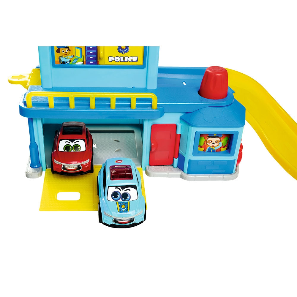 Pista de masini Simba ABC Happy Police Station cu 2 masinute