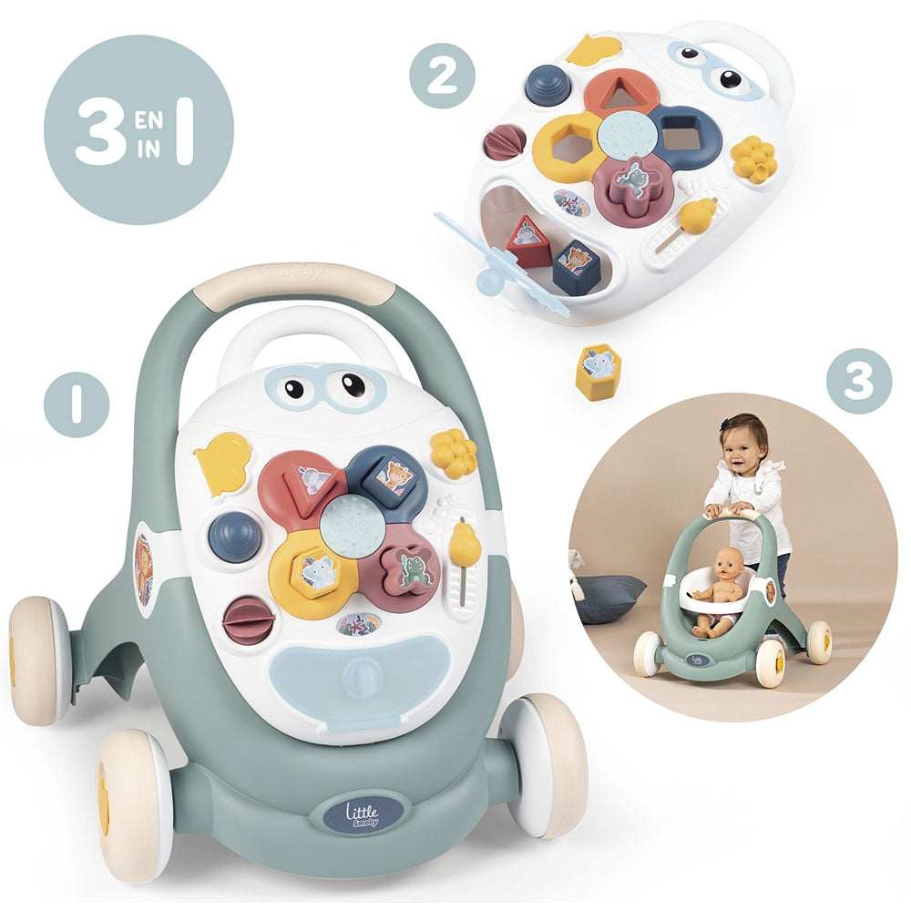 Premergator Smoby Trotty Walker 3 in 1 verde - gogobaby.ro