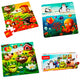 Puzzle pentru copii 3in1, 3 Ani+, Puzzlika - Animalutele preferate