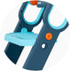 Reductor toaleta cu scara Chipolino Flippy blue