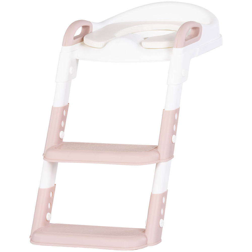 Reductor toaleta cu scara Chipolino Kiddy pink