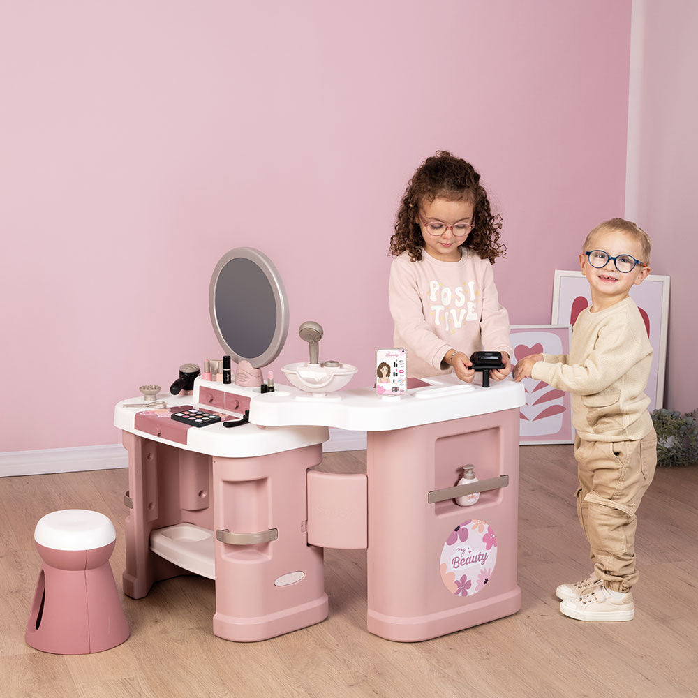 Salon de infrumusetare Smoby My Beauty Center roz cu 26 accesorii