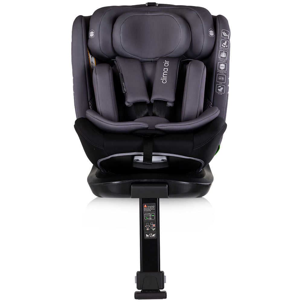 Scaun auto Chipolino Clima Air I-Size 40-150 cm cu sistem Isofix si sezut rotativ anthracite