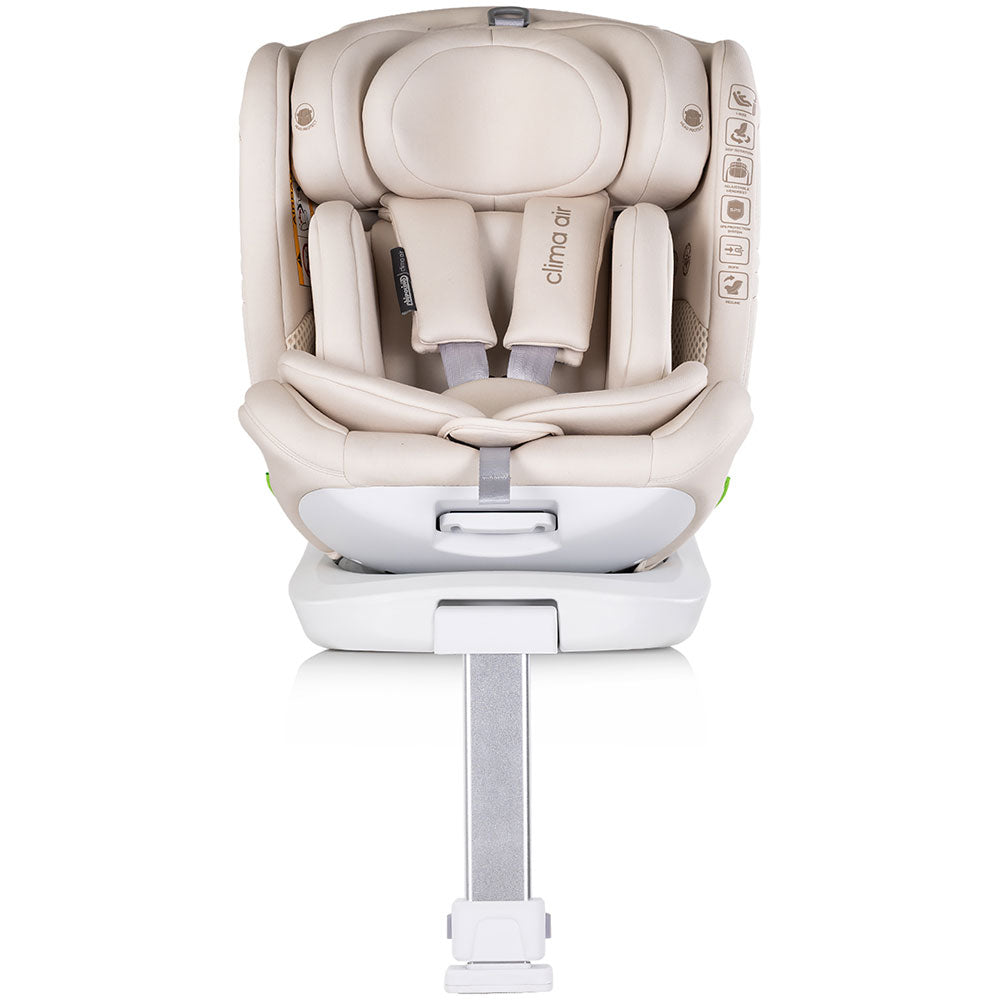 Scaun auto Chipolino Clima Air I-Size 40-150 cm cu sistem Isofix si sezut rotativ biscotta