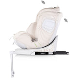Scaun auto Chipolino Clima Air I-Size 40-150 cm cu sistem Isofix si sezut rotativ biscotta