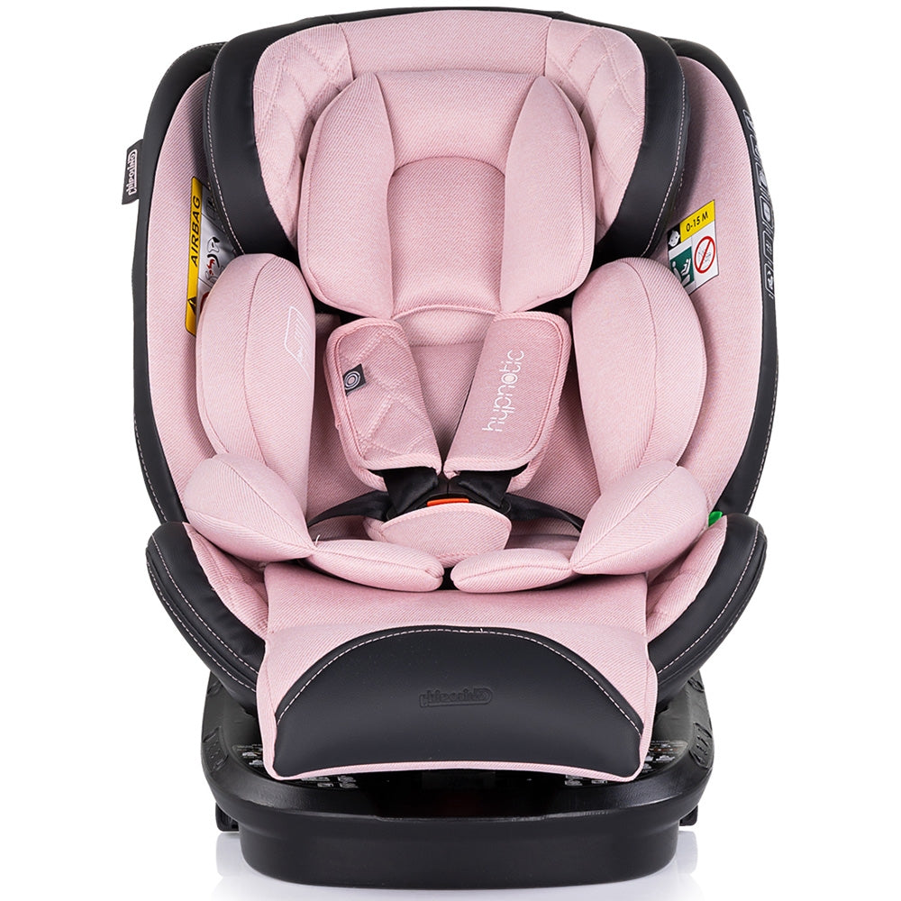 Scaun auto Chipolino Hypnotic I-Size 40-150 cm cu sistem Isofix si sezut rotativ pink marshmallow