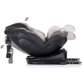 Scaun auto Chipolino Hypnotic I-Size 40-150 cm cu sistem Isofix si sezut rotativ tiramisu