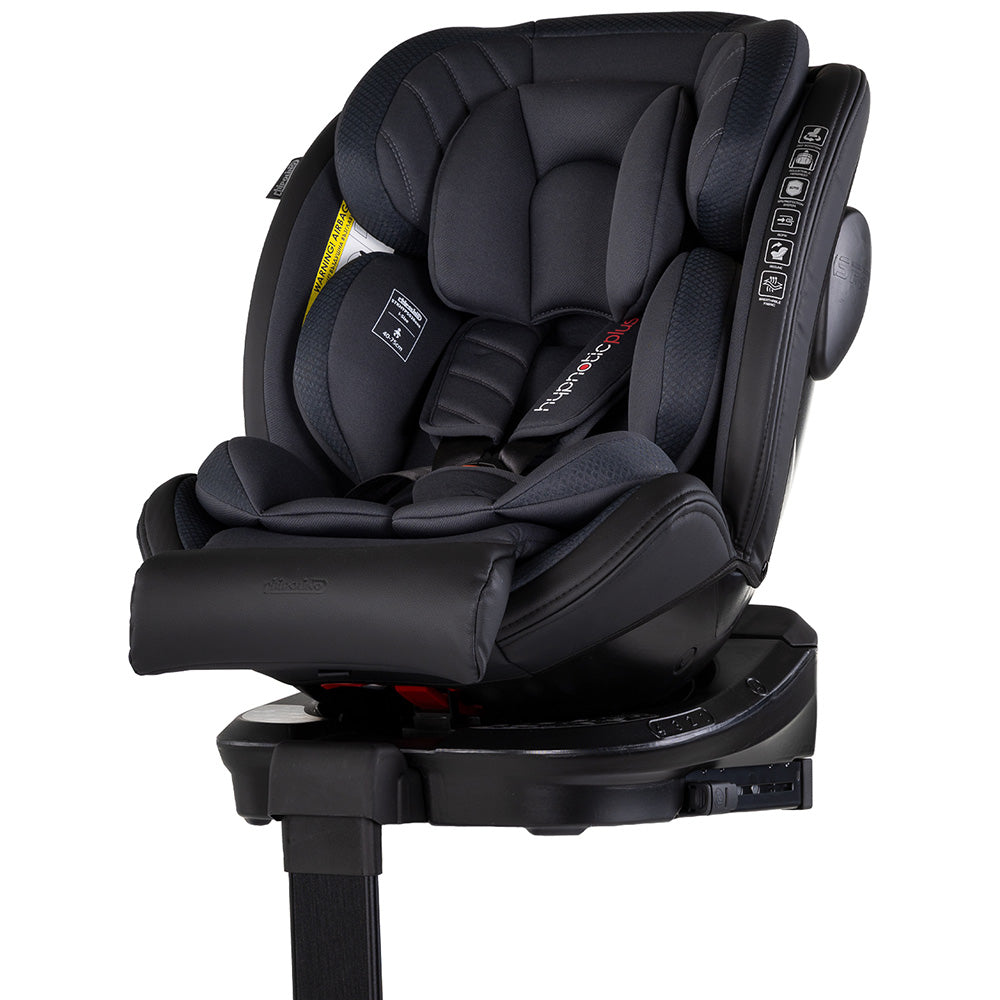 Scaun auto Chipolino Hypnotic Plus I-Size 40-150 cm cu sistem Isofix si sezut rotativ charcoal