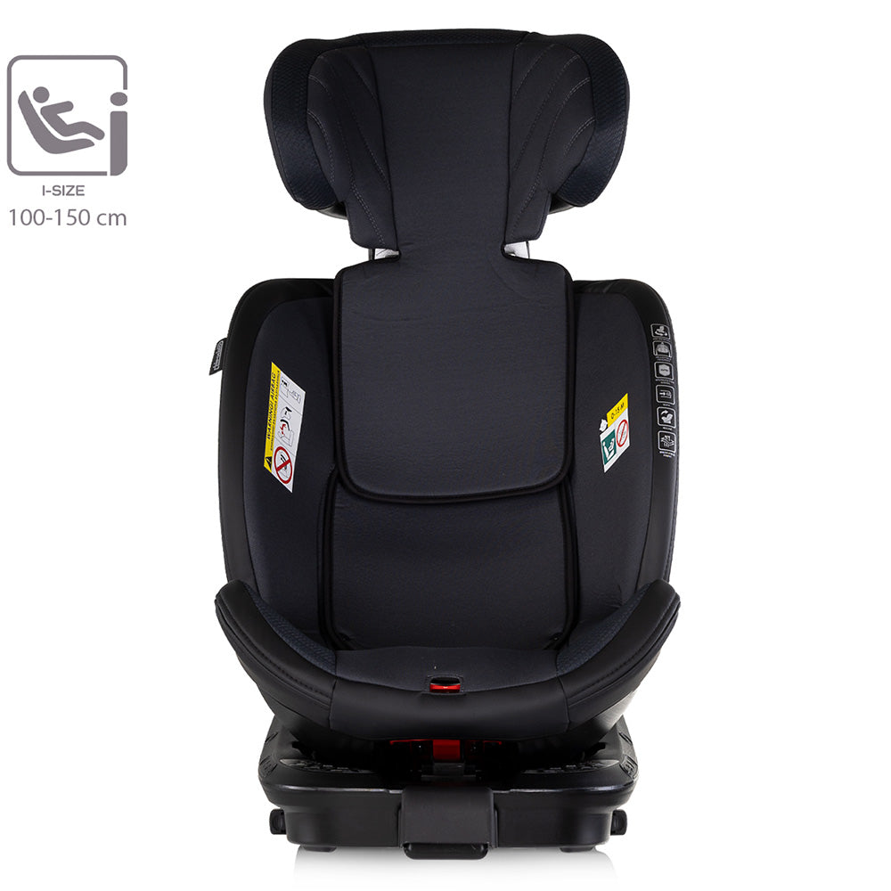 Scaun auto Chipolino Hypnotic Plus I-Size 40-150 cm cu sistem Isofix si sezut rotativ charcoal