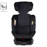 Scaun auto Chipolino Hypnotic Plus I-Size 40-150 cm cu sistem Isofix si sezut rotativ charcoal